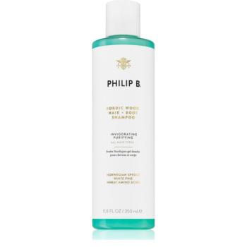 Philip B. White Label Nordic Wood čisticí šampon na tělo a vlasy 350 ml