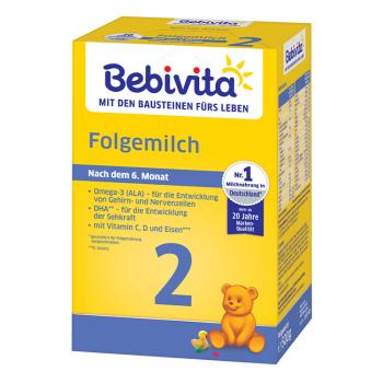 BEBIVITA Mléko 2 Instantní pokračovací mléčná výživa od uk. 6. měsíce, 500 g