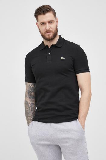 Bavlněné polo tričko Lacoste černá barva, PH4012-001