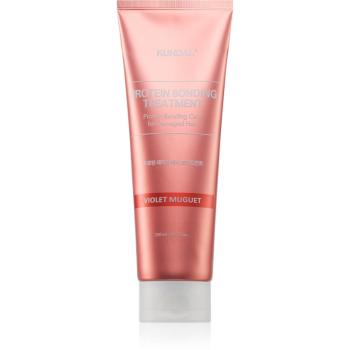 KUNDAL Protein Bonding Care Treatment komplexní péče pro suché a poškozené vlasy s vůní Violet Muguet 250 ml