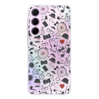 Odolné silikonové pouzdro iSaprio - Vintage Pattern 01 - black - Samsung Galaxy A35 5G