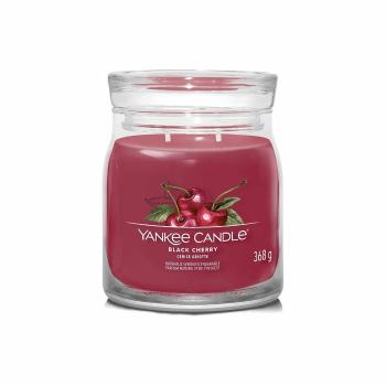 Yankee Candle vonná svíčka Signature ve skle střední Black Cherry, 368 g