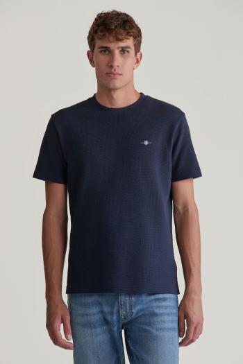 TRIČKO GANT TEXTURED SS TSHIRT EVENING BLUE