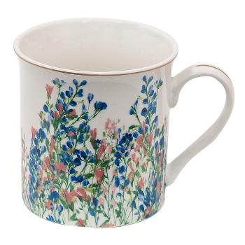 Porcelánový hrnek s květy Floweries - 12*9*9 cm / 330 ml FISMU