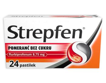 Strepfen Pomeranč bez cukru 8,75 mg 24 pastilek