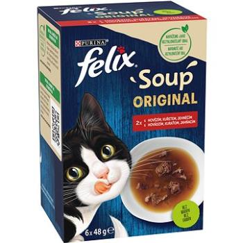 Felix Soup Lahodný výběr s hovězím, kuřetem a jehněčím 6x48g (8445290290731)