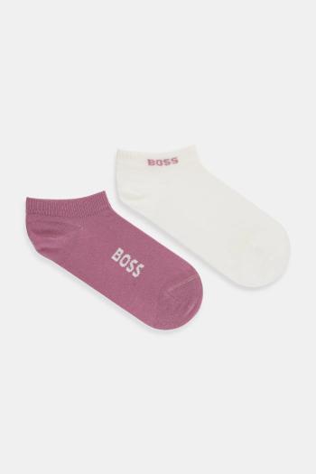 Ponožky BOSS 2-pak fialová farba, 50502054