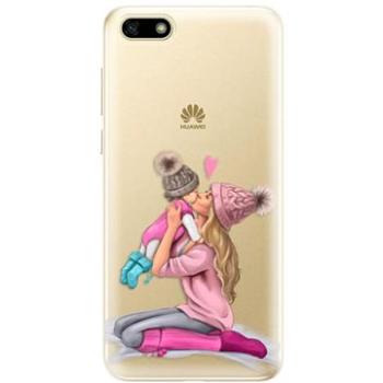 iSaprio Kissing Mom - Blond and Girl pro Huawei Y5 2018 (kmblogirl-TPU2-Y5-2018)