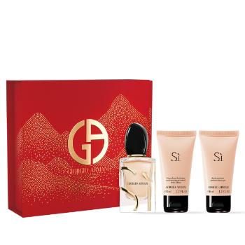 Giorgio Armani Sí  dárková sada (parfémová voda 50 ml + sprchový gel 50 ml + tělový krém 50 ml)