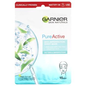 Garnier Hydratační textilní maska proti nedokonalostem obohacená o čajovník a kyselinu salicylovou Skin Naturals Pure Active 23 g