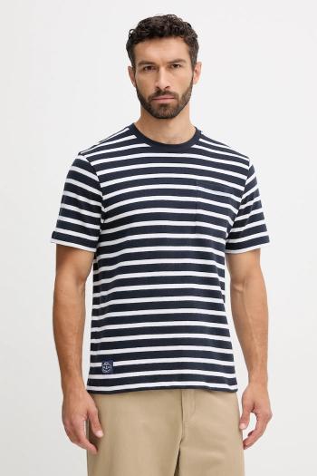 Bavlnené tričko Pepe Jeans pánske, tmavomodrá farba, vzorované, PM5010085