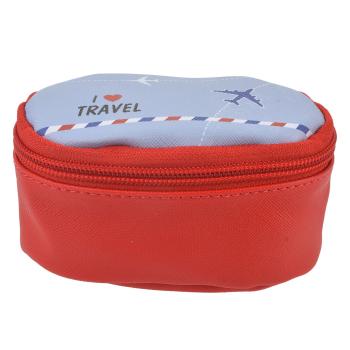 Červený toaletní kufřík I Love Travel - 12*8*6 cm JZTB0007