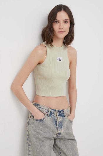 Top Calvin Klein Jeans dámský, zelená barva, J20J223151