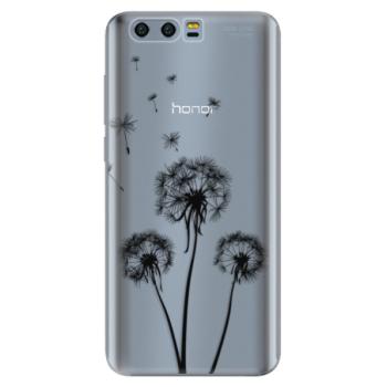 Odolné silikonové pouzdro iSaprio - Three Dandelions - black - Huawei Honor 9