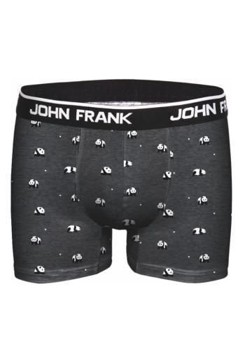 Pánské boxerky John Frank JFBD308 M Tm. šedá