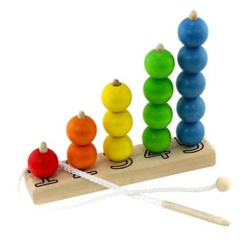 Ulanik Montessori dřevěná hračka "Colourful counting" (4631152212162)