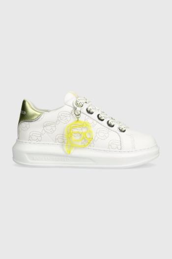 Kožené sneakers boty Karl Lagerfeld KAPRI NFT bílá barva, KL62522