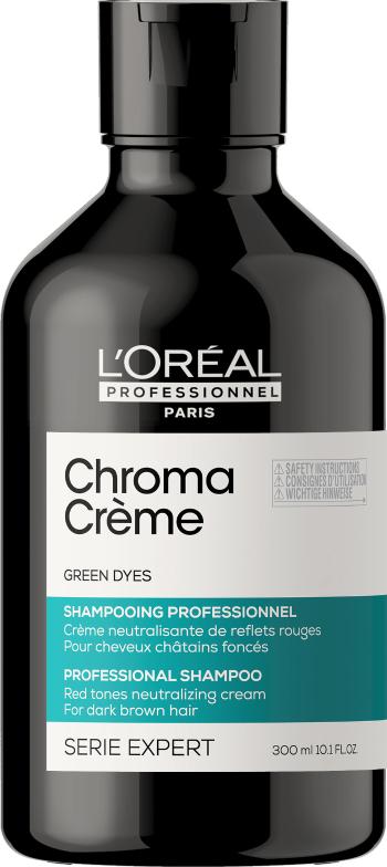 L´Oréal Professionnel Șampon verde profesional care neutralizează tonurile roșii Serie Expert Chroma Crème (Green Dyes Shampoo) 300 ml