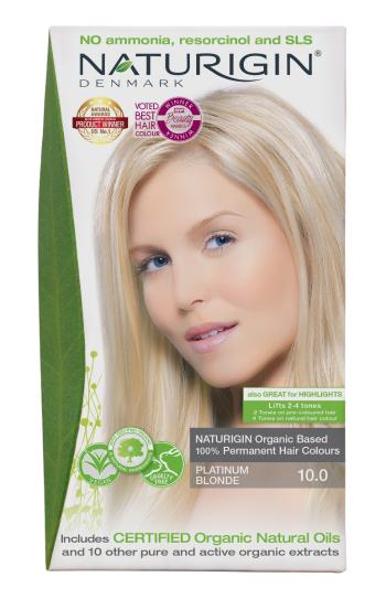 NATURIGIN Organic Based 100% Permanent Hair Colours Platinum Blonde 10.0 barva na vlasy 115 ml