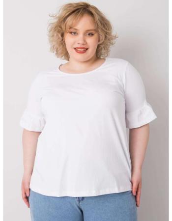 Dámská halenka bavlněná plus size YARELI bílá