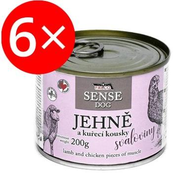 Falco Sense Dog jehněčí a kuře 6 × 200 g (8594725086118)