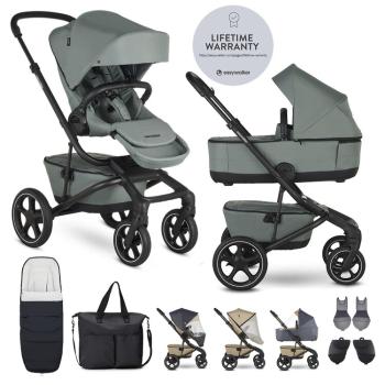 EASYWALKER SET XXL kočárek kombinovaný Jimmey Thyme Green s příslušenstvím