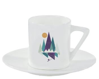 Espresso hrnek s podšálkem 100ml Ski mountain