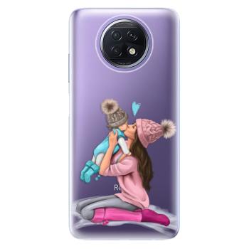 Odolné silikonové pouzdro iSaprio - Kissing Mom - Brunette and Boy - Xiaomi Redmi Note 9T