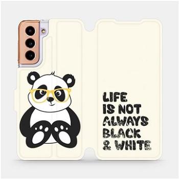 Flipové pouzdro na mobil Samsung Galaxy S21 5G - M041S Panda - life is not always black and white (5903516616084)