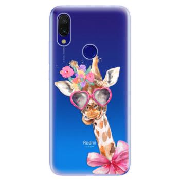 Odolné silikonové pouzdro iSaprio - Lady Giraffe - Xiaomi Redmi 7