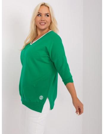 Dámská halenka plus size s 3/4 rukávy NAD zelená  