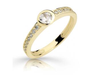 Cutie Jewellery Okouzlující zlatý prsten se zirkony Z6879-2357-10-X-1 51 mm