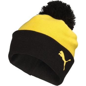 Puma BORUSSIA DORTMUND ESSENTIALS POM POM BEANIE Zimní čepice, žlutá, velikost