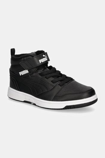 Dětské sneakers boty Puma Rebound V6 Mid WTR AC+ PS černá barva, 307979