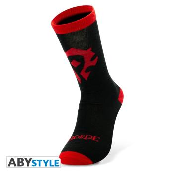 Abysse Corp Ponožky World of Warcraft - Horde Black a Red