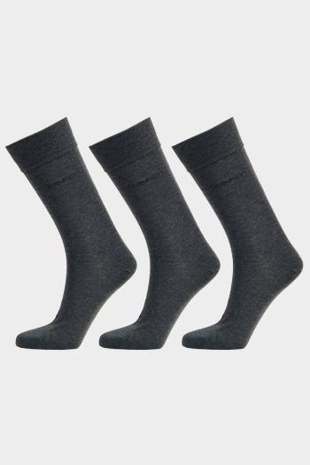 PONOŽKY GANT MERCERIZED COTTON SOCKS 3-PACK CHARCOAL MELANGE