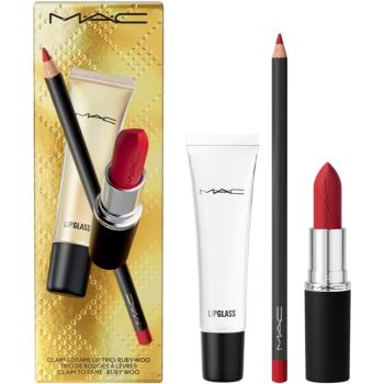 MAC Cosmetics Holiday Claim To Fame Lip Trio dárková sada na rty odstín Ruby Woo