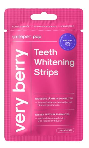 Smilepen Pop "Very Berry" Whitening Strips, sada bělicích pásek na zuby (7x2)