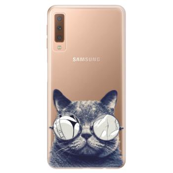 Odolné silikonové pouzdro iSaprio - Crazy Cat 01 - Samsung Galaxy A7 (2018)