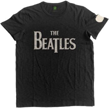 The Beatles Tričko Drop T Logo App Slub Unisex Black 2XL