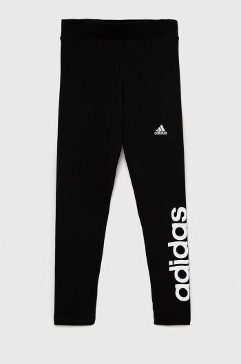 Dětské legíny adidas G LIN černá barva, s potiskem