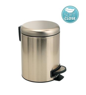 Gedy POTTY odpadkový koš 3l, Soft Close, zlato mat 320987