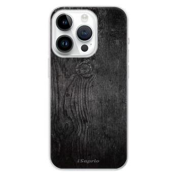 Odolné silikonové pouzdro iSaprio - Black Wood 13 - iPhone 15 Pro