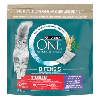 3x1,5kg PURINA ONE SterilCat fekete tőkehal száraz macskatáp
