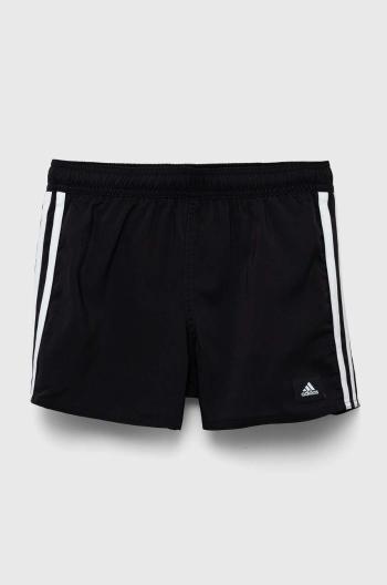 Dětské kraťasy adidas Performance 3S SHO černá barva, s aplikací, nastavitelný pas