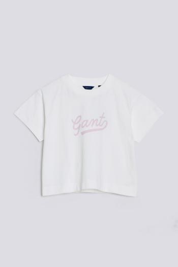 TRIČKO GANT D2. SCRIPT SS T-SHIRT WHITE