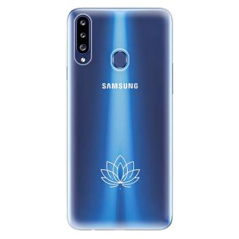 Odolné silikonové pouzdro iSaprio - čiré - Lotos - Samsung Galaxy A20s