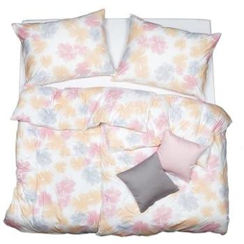 SCANquilt povlečení ART JERSEY flowers růžová (33332)