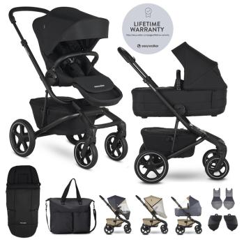 EASYWALKER SET XXL kočárek kombinovaný Jimmey Pepper Black s příslušenstvím