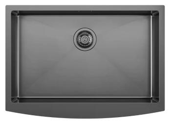 SAPHO SAPHO - AMERICAN polozapustený nerezový drez 70x50cm, gun metal ZN7050B